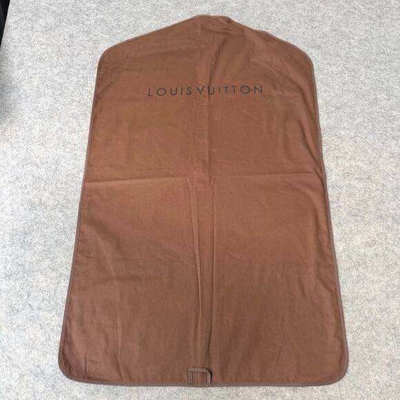 Authentic Louis Vuitton LV Brown Garment Bag Hanging Zip Up 23"x39" - Picture 1 of 9
